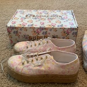 Superga x lsf perky peach platform shoes